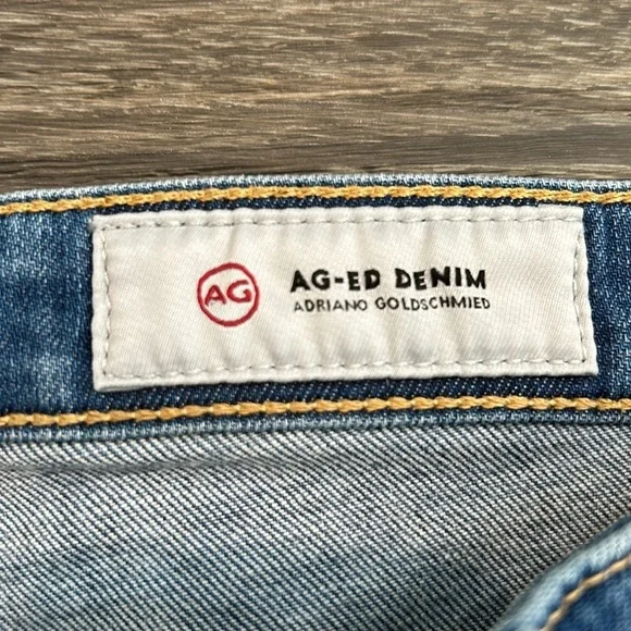 AG Adriano Goldschmied Jodi Crop 31 High Rise Jeans Flare Kick Fit Distressed - Picture 8 of 11